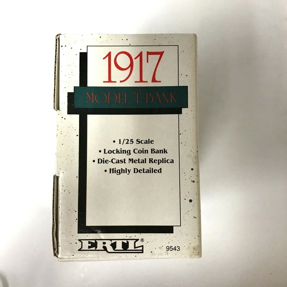 Banco de metal fundido a presión de leche malteada modelo T Coors ERTL 1917 escala 1/25 en caja #2603 Foto 3 de 4