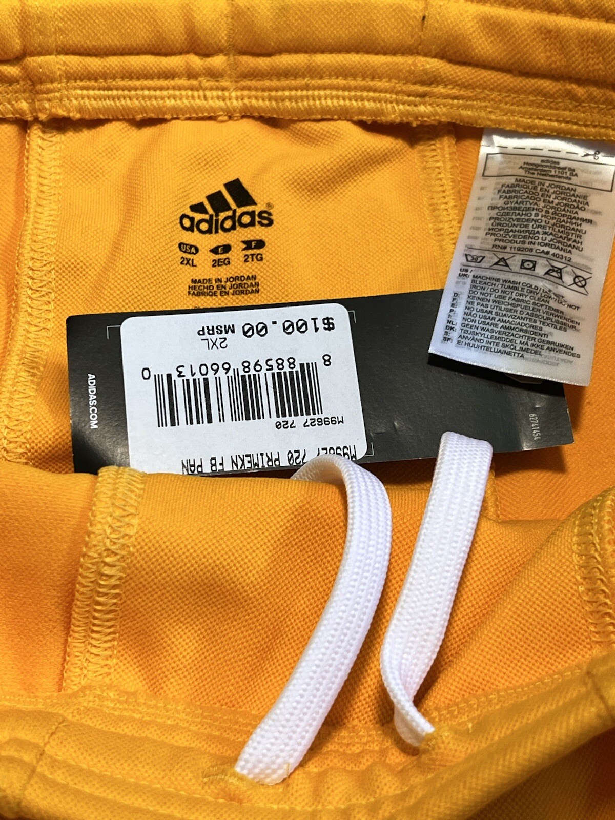 Adidas Techfit Primeknit Football Pants Orange Gold MSRP 100 M99627