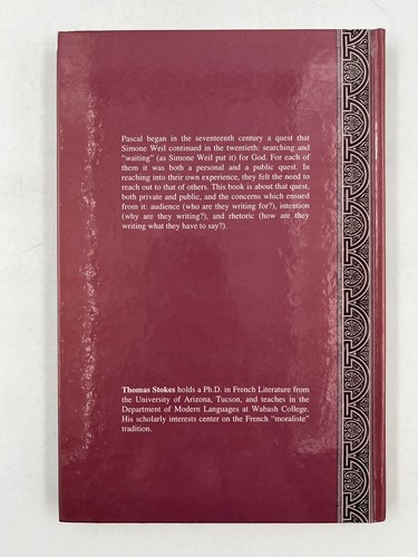 Audience, Intention, and Rhetoric in Pascal & Simone Weil Thomas Stokes Vol. 22 - Picture 2 of 9