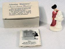 Vintage Sebastian Miniatures #2199 Mrs. Rittenhouse Square Original Box Sticker