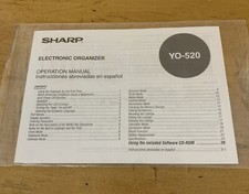 OEM Operation Manual Only FOR Sharp YO-520P Electronic Organizer