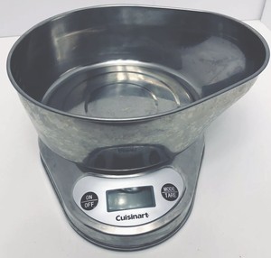 Cuisinart Digital Lcd Kitchen Food Scale Stainless Steel Bowl