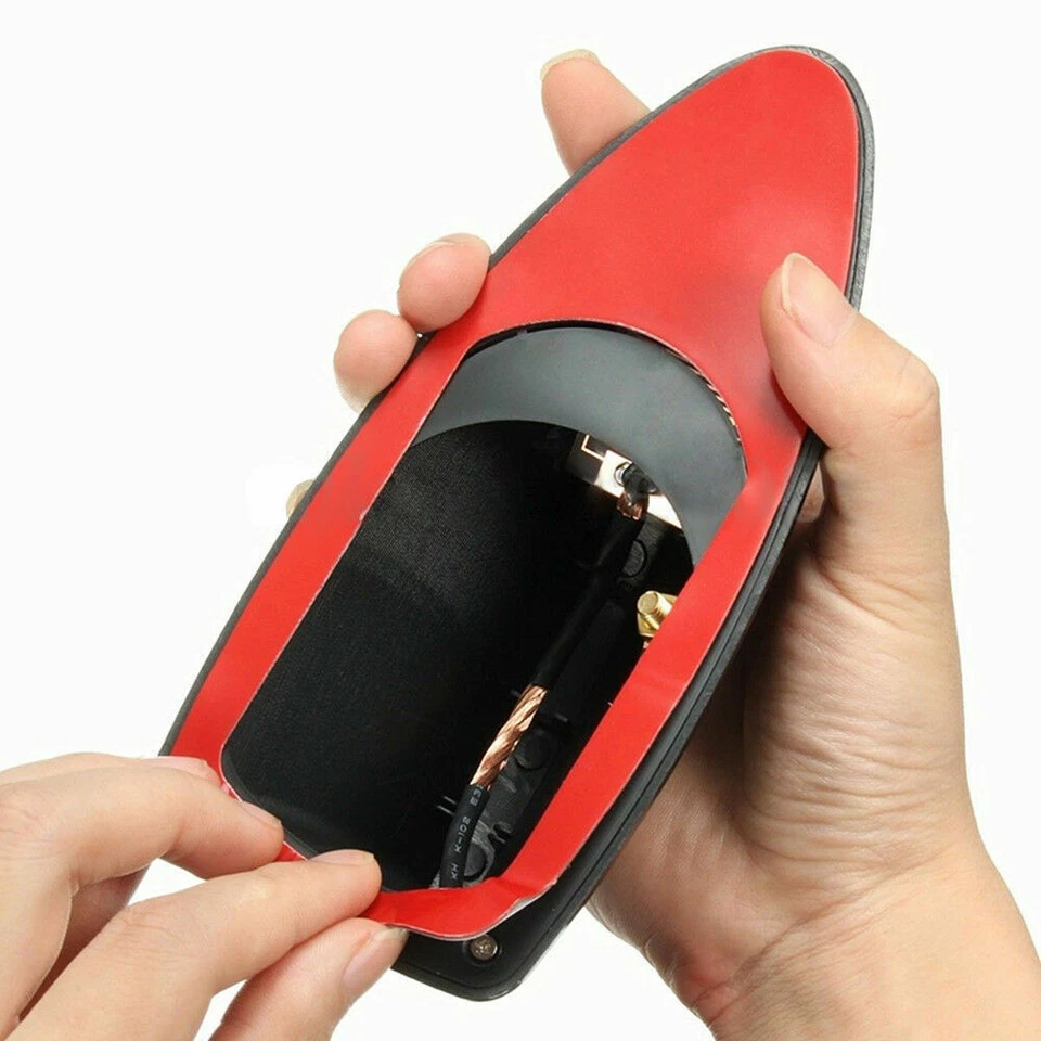 Antena de techo de aleta de tiburón antena señal de radio FM/AM decoración moldura de coche universal# Foto 4 de 4