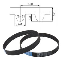 S5M Timing Belt 250mm-390mm Perimeter 15/20/25/30mm Width Ring Rubber Belt