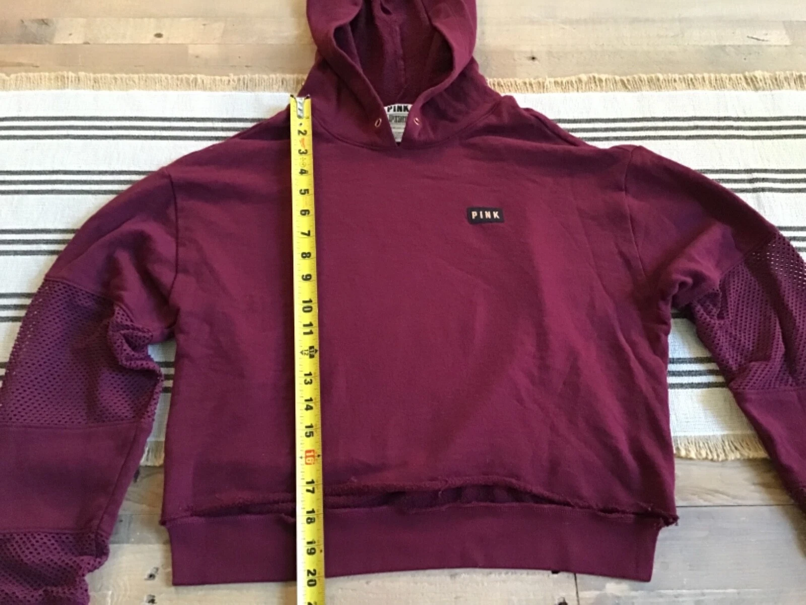 UNDERCOVER Felpa con cappuccio donna rosa Victorias Secret Maroon taglia XS