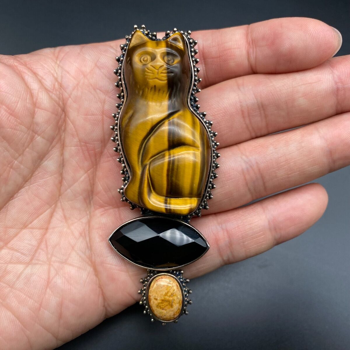 The Best Thomas Singer Vintage Tiger Eye Sterling Silve Rturquoise Necklace The Best Thomas Singer Vintage Tiger Eye Sterling Silve Rturquoise Necklace