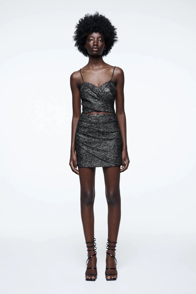 Zara tube top dress with sequins