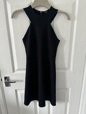 River island black bodycon dress - size 8