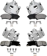 Front Rear Brake Calipers Pads for Chevy Impala Monte Carlo Oldsmobile Intrigue