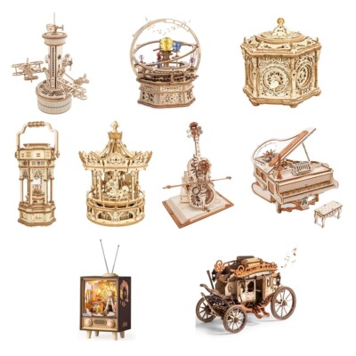 ROKR 3D Puzzle In Legno Modellini Da Costruire Wooden Puzzle Lanterna - Foto 4