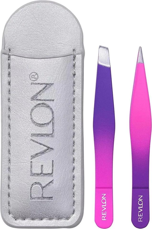 Revlon Mini Tweezer Set To Go, Slant and Point Tip Tweezers, STAINLESS (PK 2) - Image 3 of 3