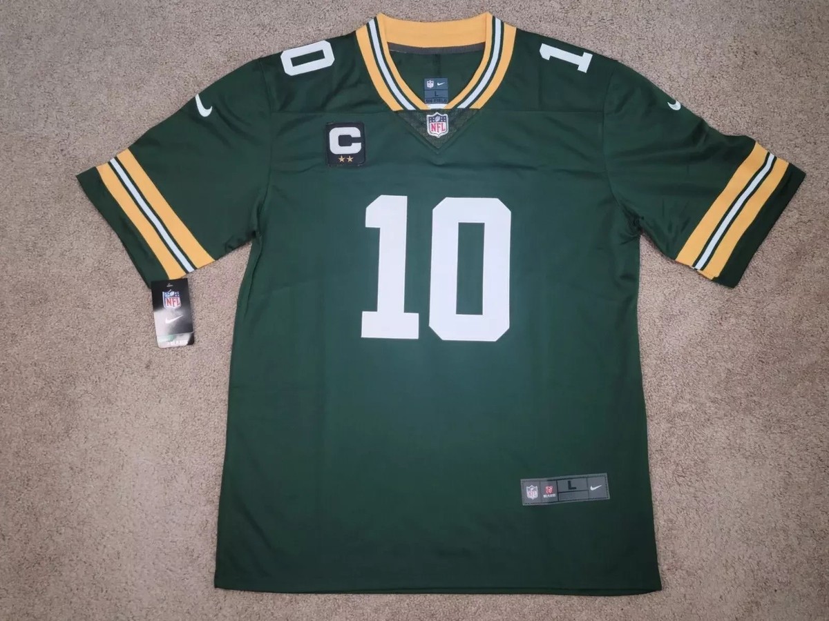 Green Bay Packers Jordan Love #10 Green Jersey All Stitched Adult