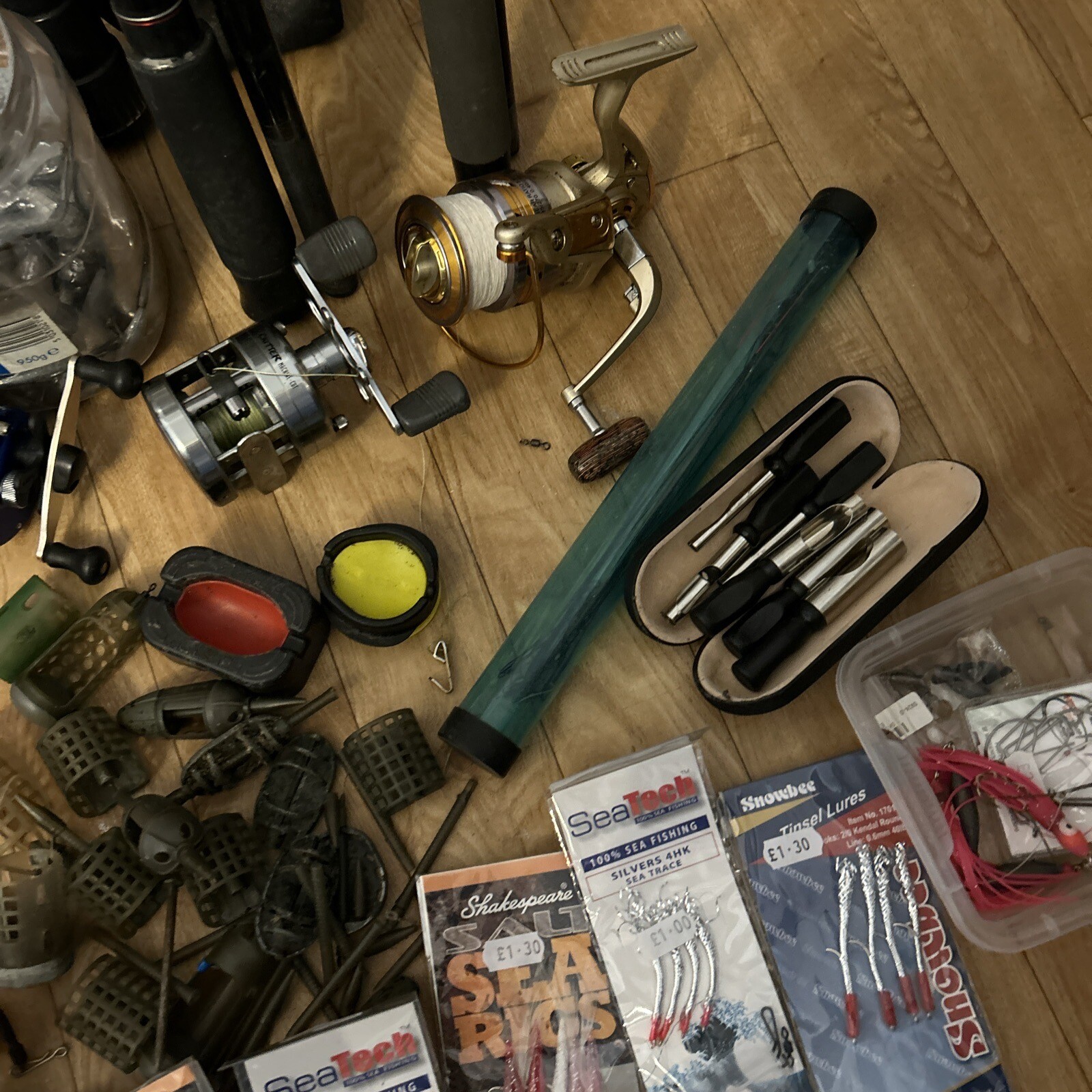 Carp fishing And Sea Fishing Job Lot Rods Reels Assorted Tackle