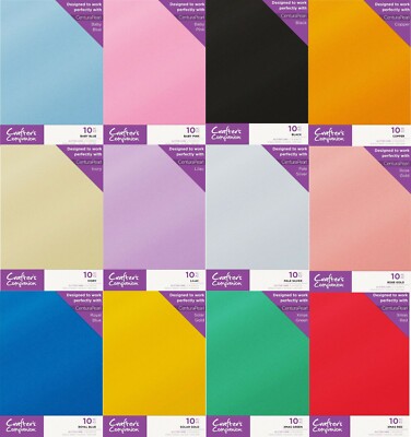 Crafter's Companion - einseitige einfarbige Glitzerkarte 10 Blatt Packung