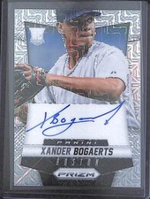 2014 Panini Prizm Refractor Auto No XB Xander Bogaerts No 12 of 75