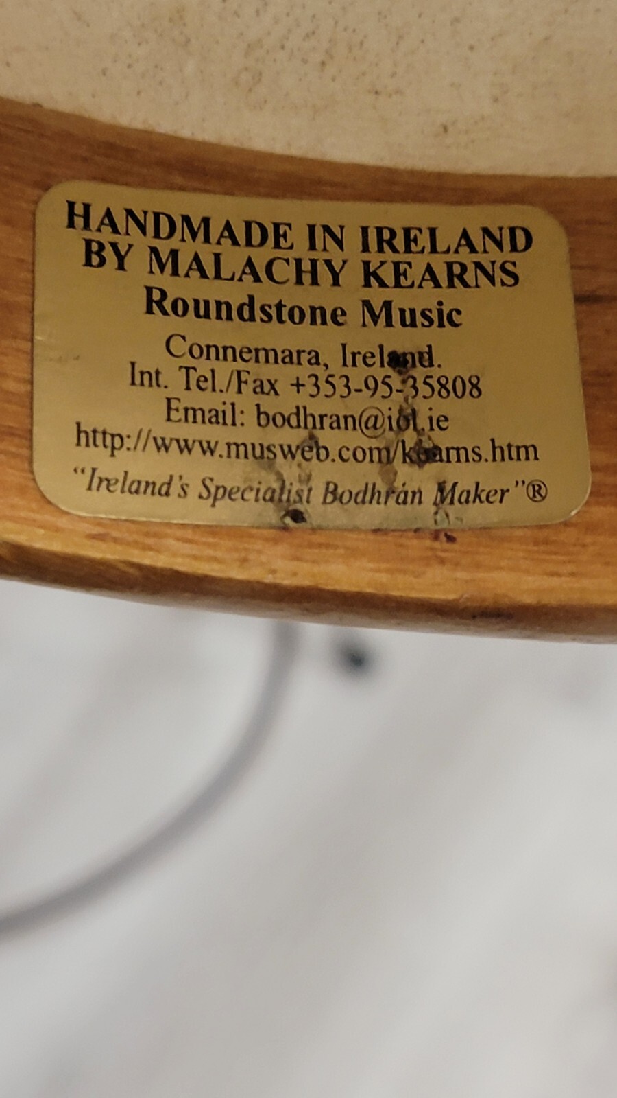 Bodhram Drum Made By Malachy Kearns (Bodhran) Hand Made And Painted In