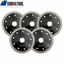 5pcs 4.5'' Diamond Turbo Saw Blade Cutting Wheel Disc for Granite Porcelain Tile