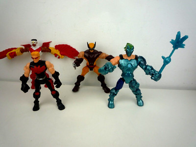 MARVEL SUPER HERO MASHERS 6,5'' FIGUREN WOLVERINE, WHIPLASH, FALCON & HAWKEYE