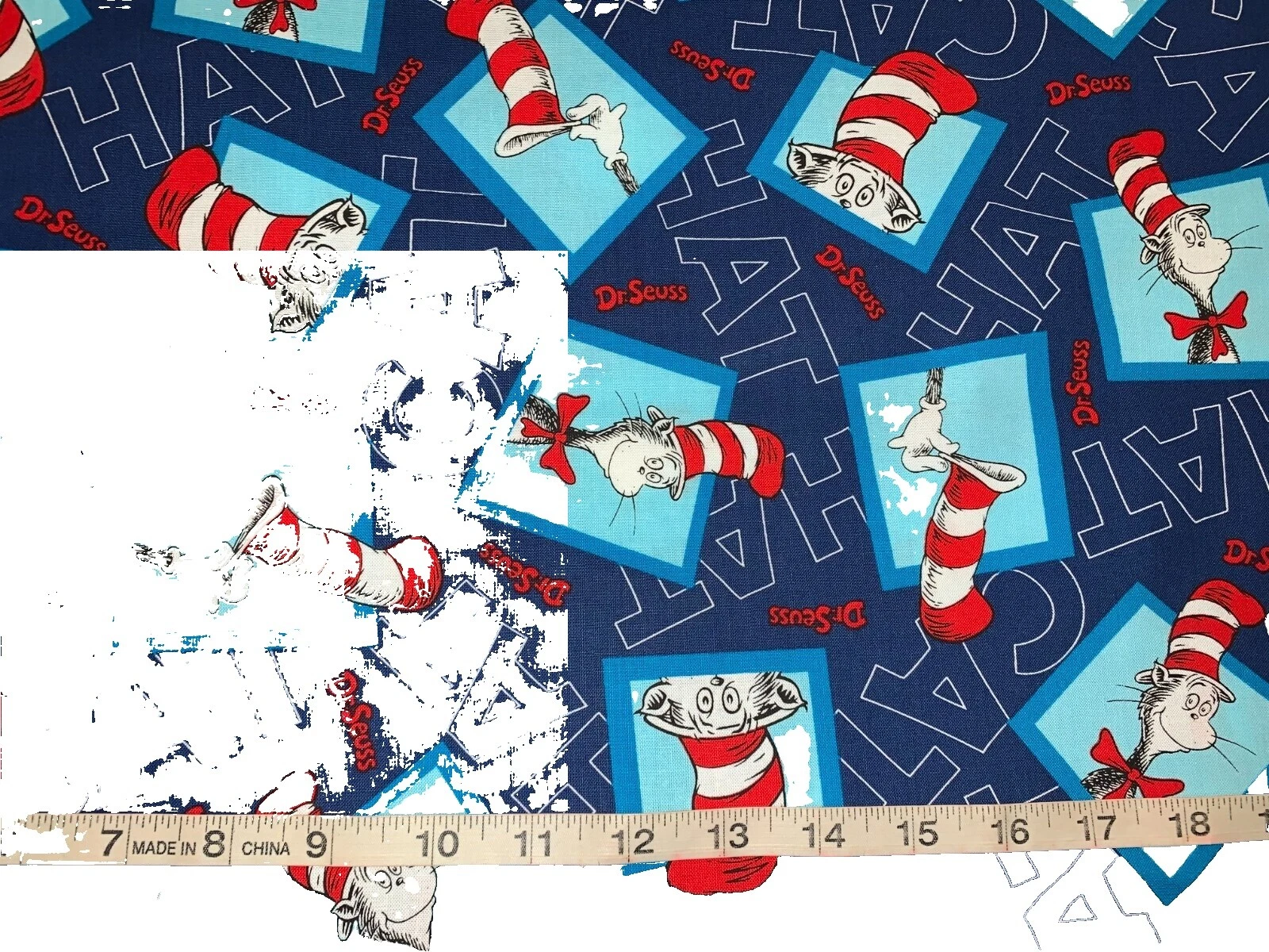 Tecidos de artesanato de retalhos de algodão Dr. Seuss