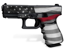Glock 19 Gen 4 Decal Grip - Thin Red Line