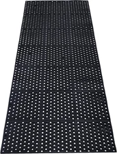Rubber Floor Mat with Drainage Holes 82.67"X35.43" Resistant Anti-Fatigue Commer