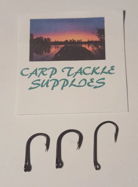  Wide Gape & Long Shank Hooks-Teflon Coated - Black - Barbed - 10 Per Pack  