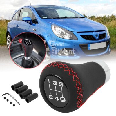 Für Opel Corsa C D Astra G H Schaltknauf Schalthebel Schaltknopf PU Leder 5 Gang
