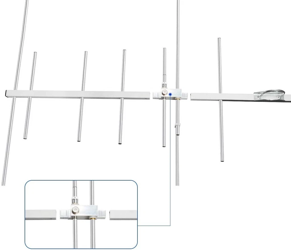 Yagi Antenna Dual Band VHF UHF High Gain 8 Elements GMRS Car Base Satellite Mast - image 3 of 4