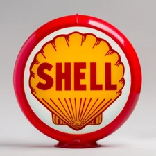 Shell 13.5" Gas Pump Globe w/ Red Plastic Body (G175)