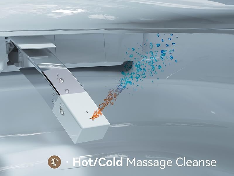 Smart Toilet with Pump-assist Flush and Kick Flush Bidet Warm Water heated seat