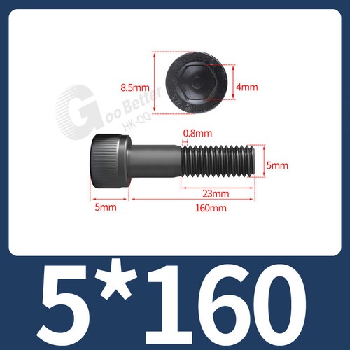 M2 M3 M4 - M12 High Tensile 12.9 Cap Head Allen Bolts Self Colour Socket Screws - Picture 77 of 232