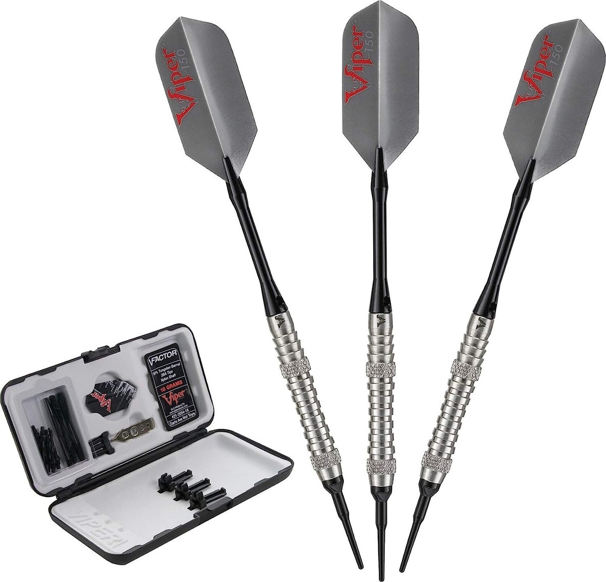 ダーツ Nami Iwasaki Victory 90% Tungsten Darts Viper V-Factor 90% Tungsten Soft Tip Darts with Storage/Travel