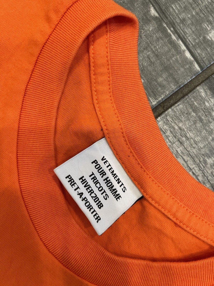Vetements Staff T-shirt Orange Spell out Mens Size Small | eBay Vetements Staff T-shirt Orange Spell out Mens Size Small | eBay