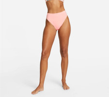 Nike Essential High Waist Cheeky Bikini Swim Bottom Bikini Size S Bleached Coral
