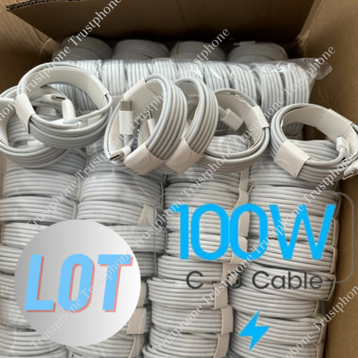  100W Type-C to USB-C Fast Charger Cable Cord Lot For iPhone 15 Pro Max/Samsung