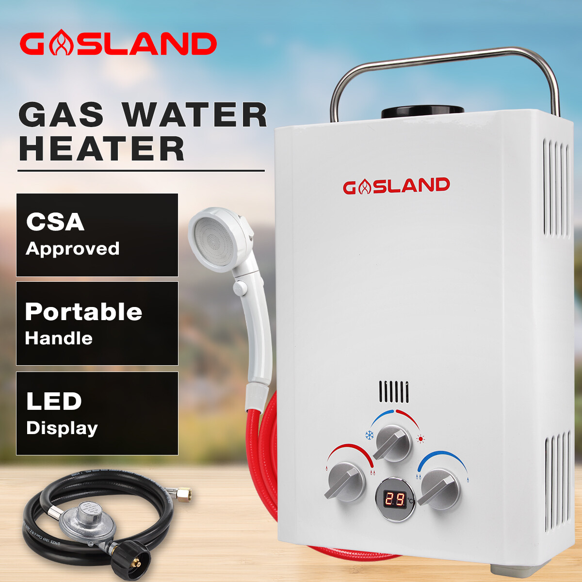 Gasland 6L Tankless Water Heater 1.58GPM On Demand Propane Gas RV Camping  Shower | eBay