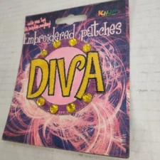 kalan Embroidered DIVA bling Iron-On Patch New sealed Vintage Crafts Crafting 