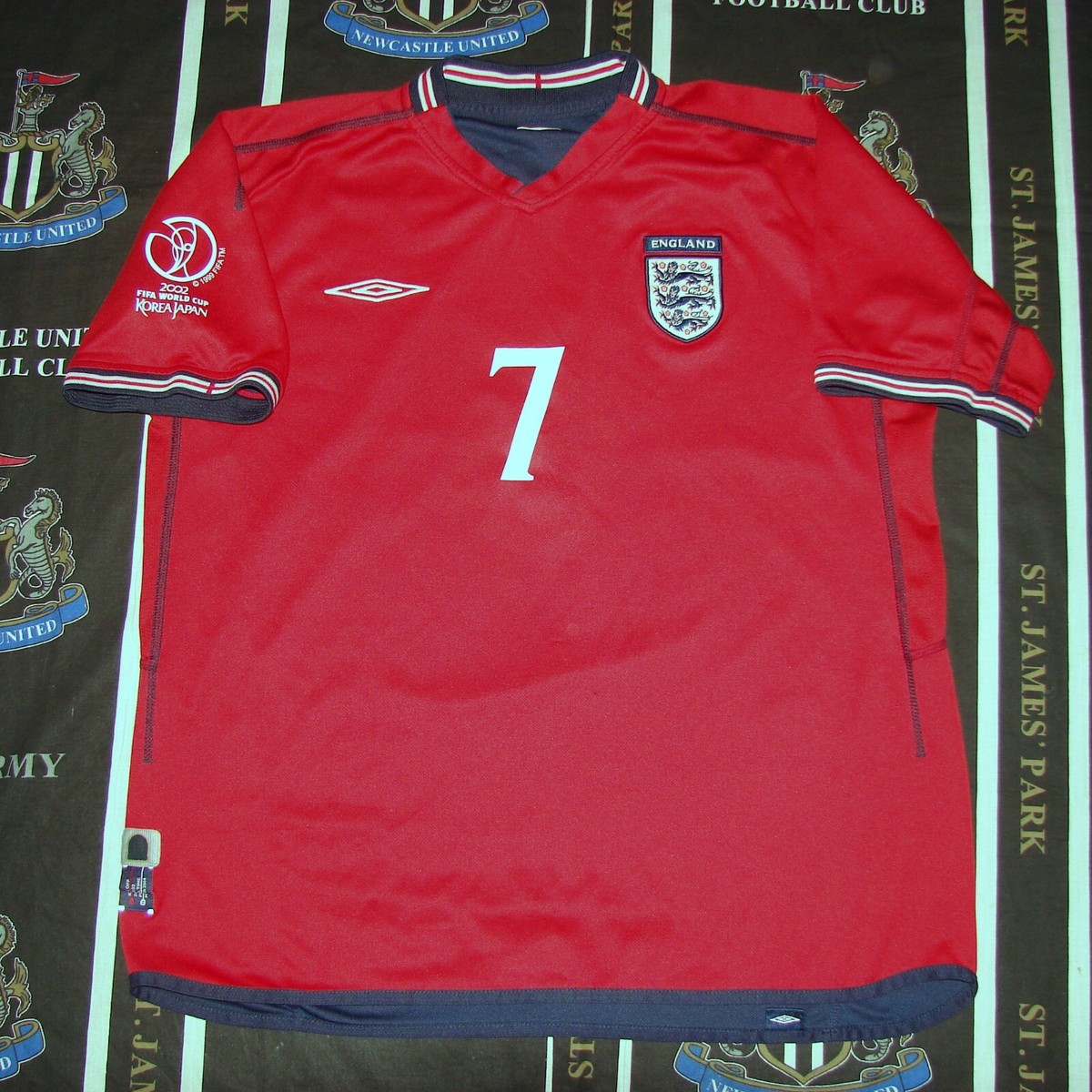 England Away Football Reversible Shirt Jersey 2002 2003 2004 Umbro