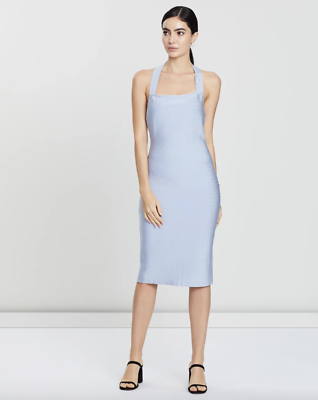 BNWT MISHA COLLECTION ICE BLUE JULIA MIDI DRESS - SIZE 4 AU/0 US (RRP $290)  | eBay