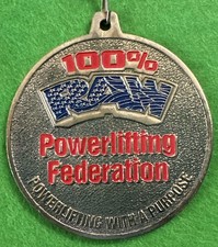 100% RAW Powerlifting Federation ~ Strict Curl 1st Place Medal ~ 2010