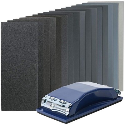 Sandpaper Assortment Pack, 108PCS Grits + Sanding Block