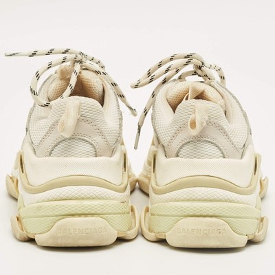 Balenciaga Triple S Size 35 White Leather and Mesh Low Top