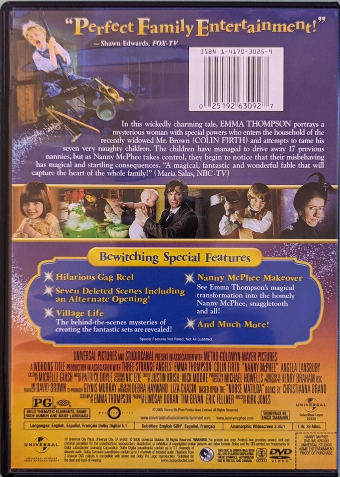 Nanny McPhee (DVD, 2006, Widescreen) - Image 2 of 3