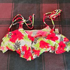 PINK Victoria's Secret Neon Floral Bikini Top
