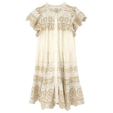 SEA NEW YORK Evie Eyelet Tunic Dress in Cream XS