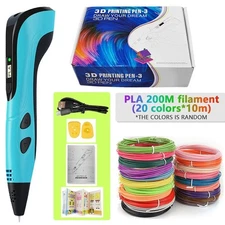 New Style 3D Printing Pen Set for Kids with PLA Filament Power Supply Travel Cas