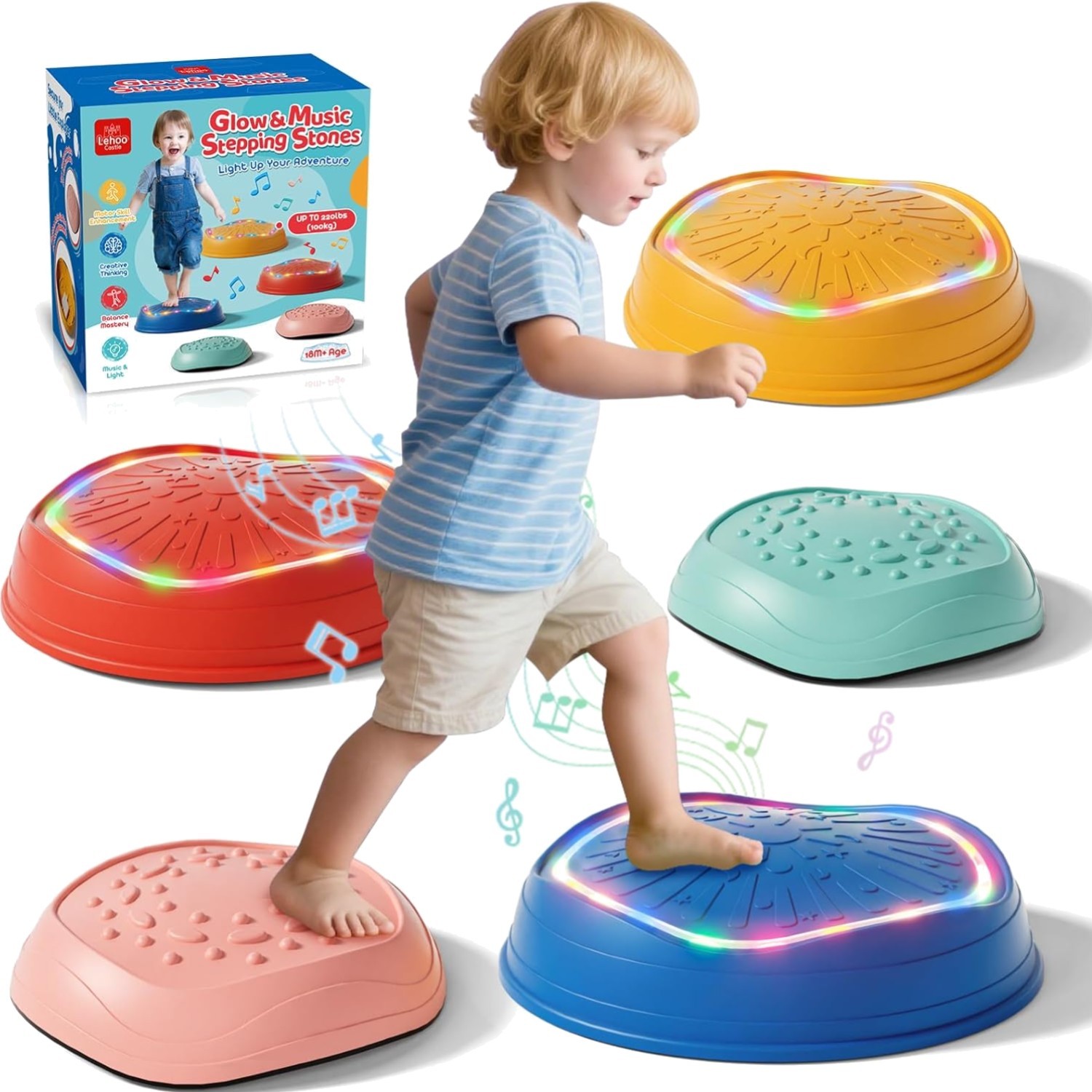 Balancing Steine Kinder Licht Musik outdoor Spielzeug, motorisch, robust, sic...