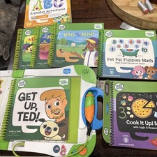 LeapFrog LeapStart Interactive Learning System W/ 7 Books Ages 2-7 Tested Works