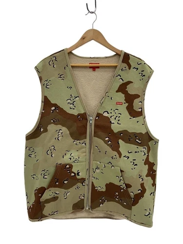 Gilet Supreme Autre L coton beige camouflage occasion