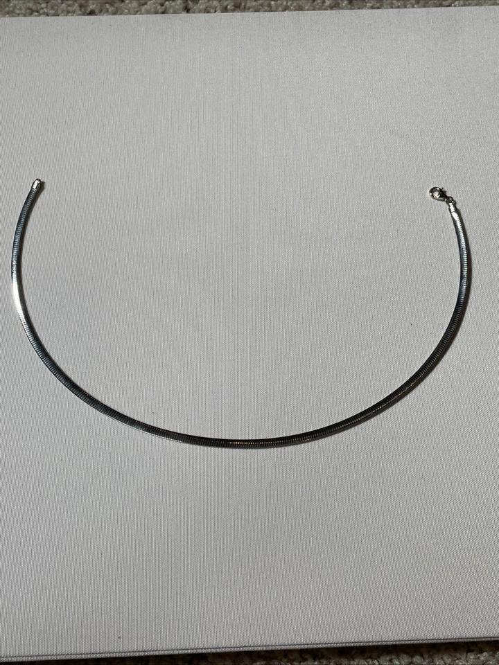 Collar Milor de plata de ley 925 estilo espiga 16 pulgadas Foto 3 de 4